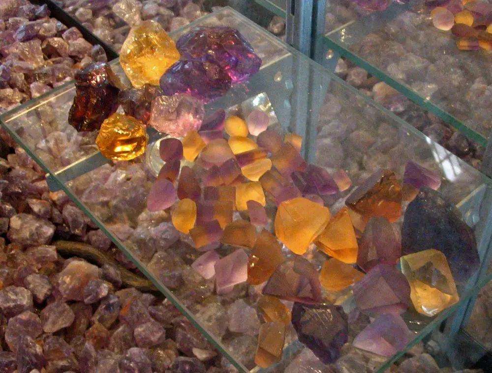 Ametrine crystals
