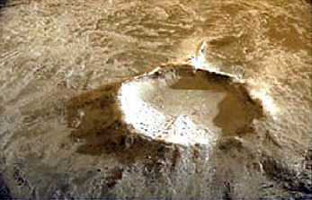 Aouelloul crater from the space, Mauritania