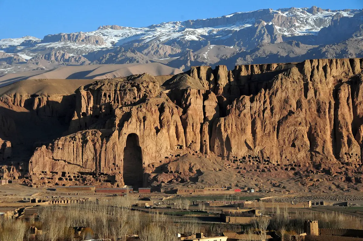 Empty niche where once stood the great statue of Buddha in Bamyan, Afghanistan