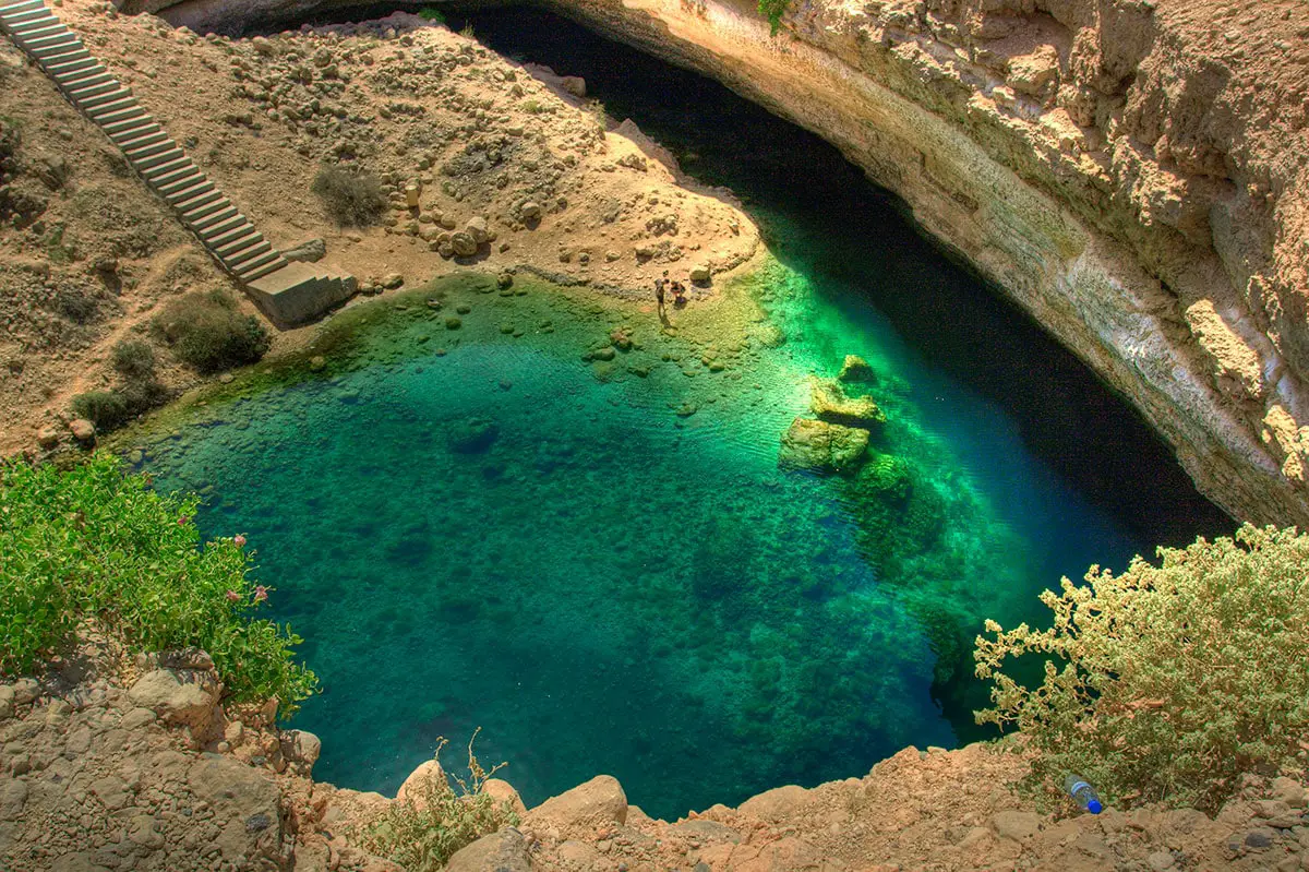 Lake in Bimmah sinkhole, Oman