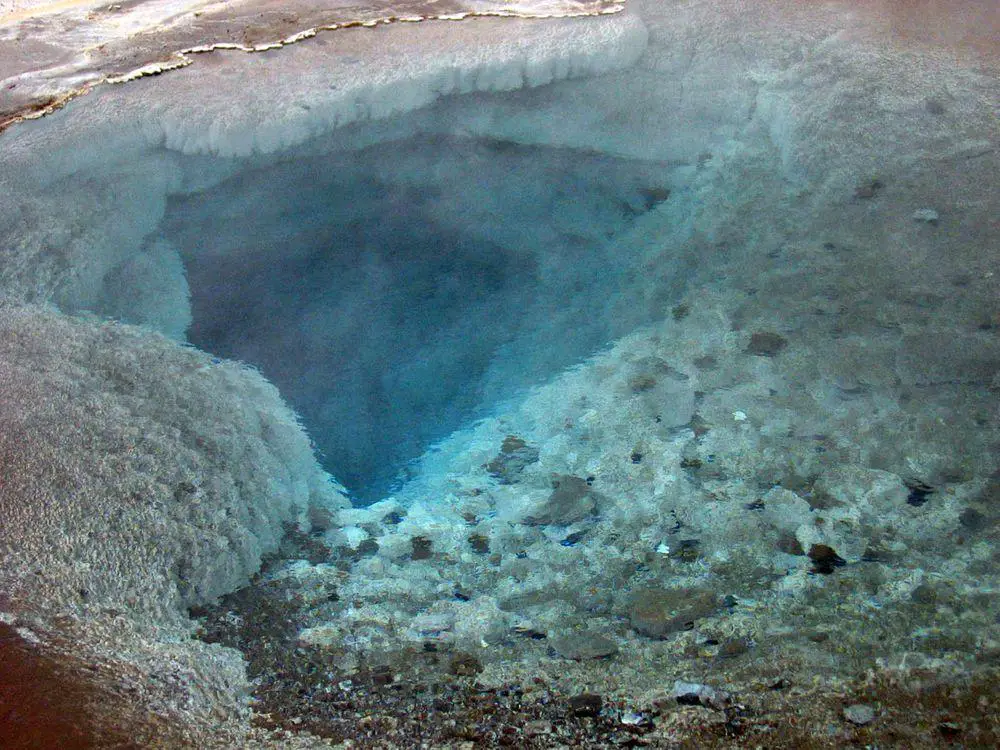 Blesi, transparent pool. Iceland