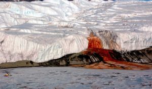 Blood Falls from above, Antarctica