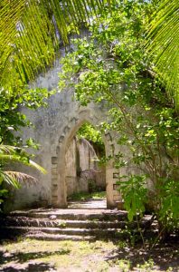 Boddam Church in ruins, Chagos Islands