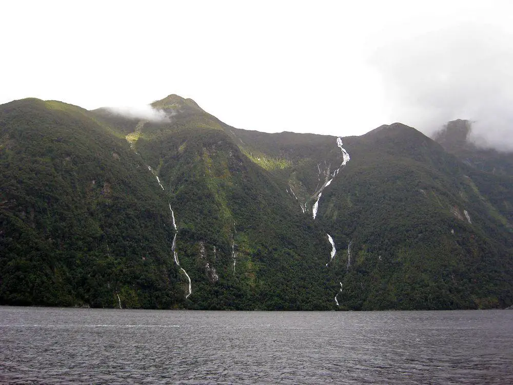 Browne Falls (to the right), New Zealand