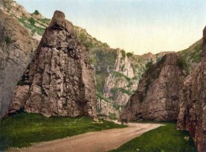 Cheddar Gorge in old image