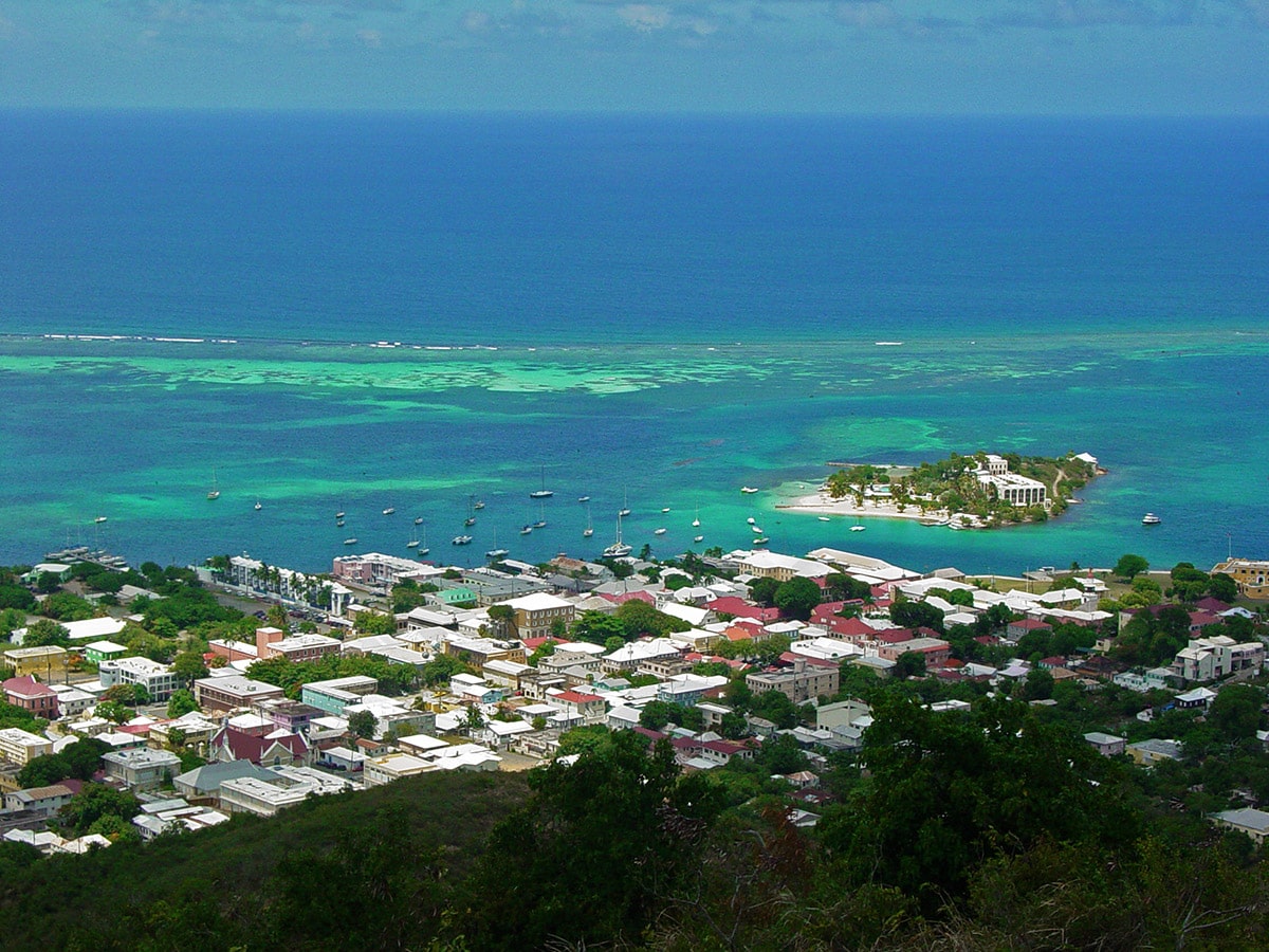 General view of Christiansted, US Virgin Islands