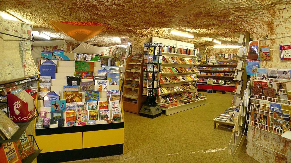 Underground bookshop in Coober Pedy, Australia