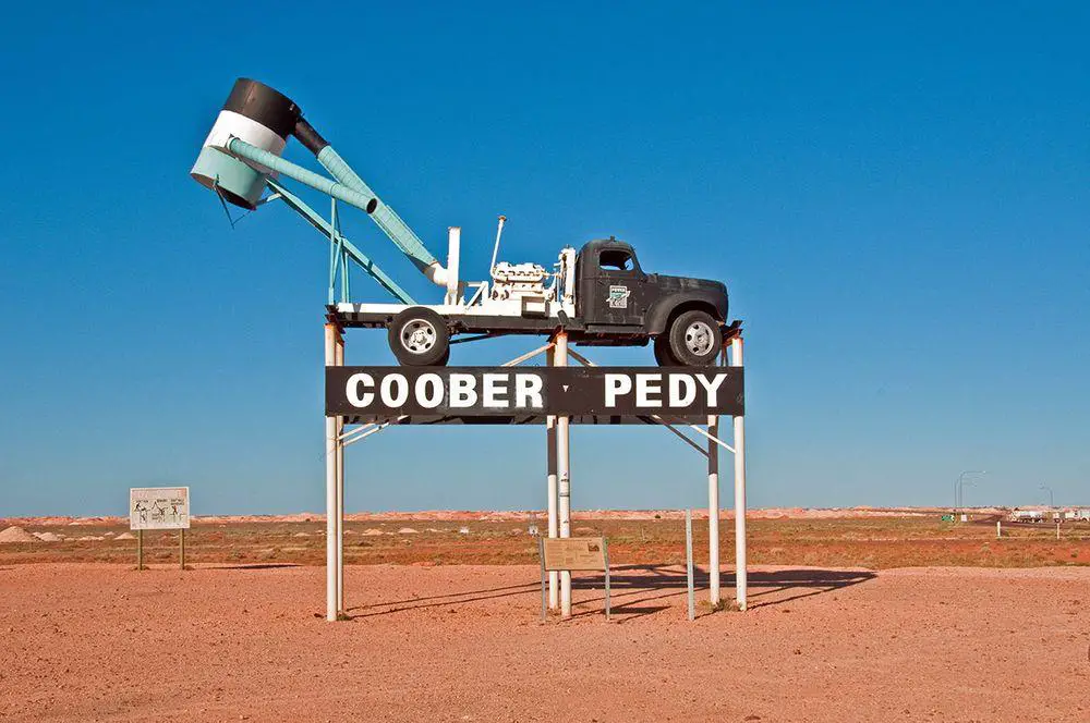 One of the symbols of Coober Pedy - opal mining machine