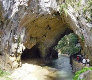 Natural arch - entrance in Cueva de los Portales, Cuba