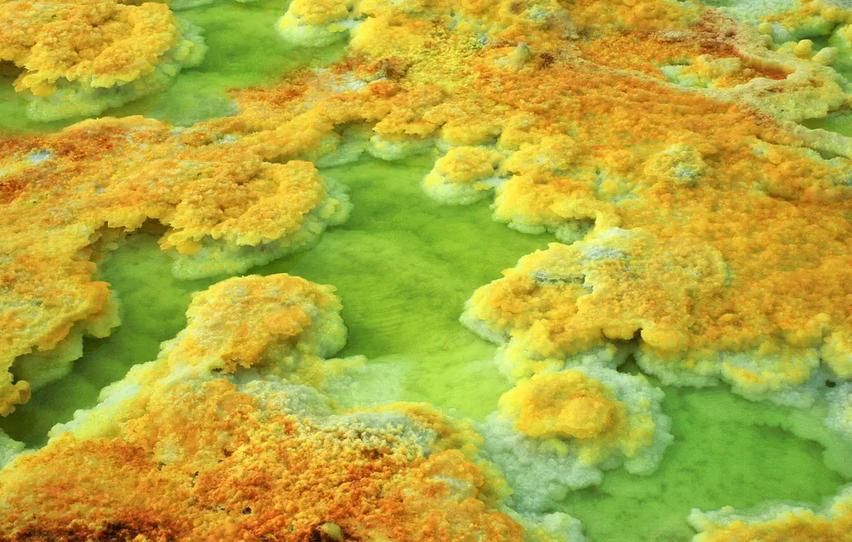 Salt springs in Dallol, Ethiopia