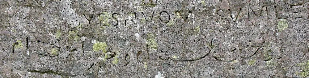 Inscription on Dwarfie Stane, left by Major W.Mounsey in 1850