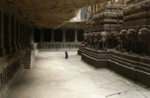 Nandi Mandap in Kailasanatha Temple, India