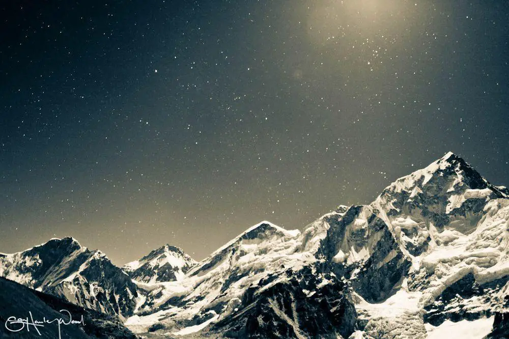 Mount Everest and stars, Nepal