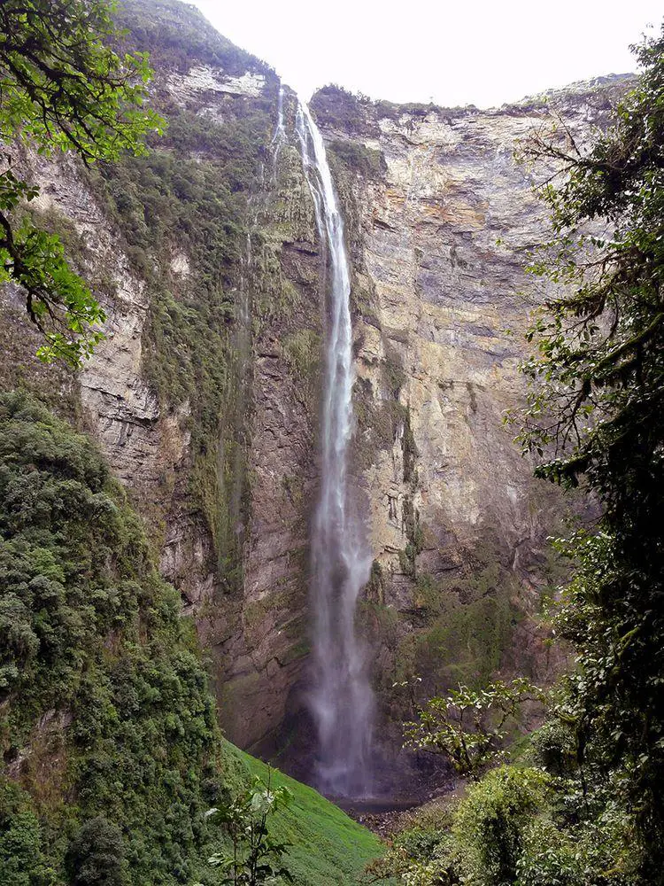 Lower cascade of Gocta Falls, Peru