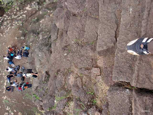 Steps of Gorakhgad cliff, Maharashtra