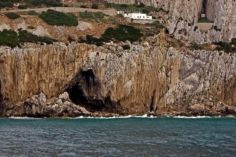 Entrance in Gorham's Cave, Gibraltar - the last refuge of Neanderthals