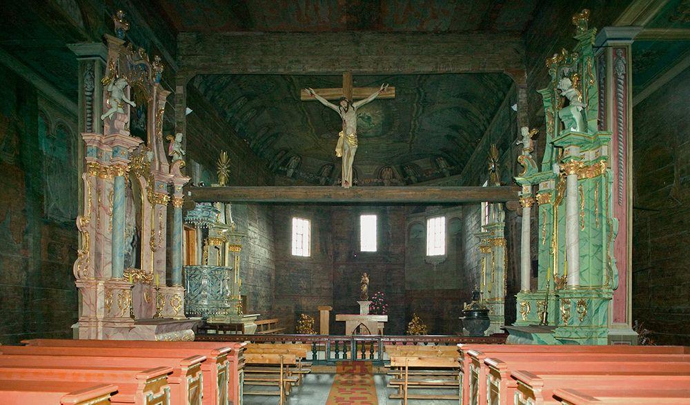 Interior of Haczów Church, Poland