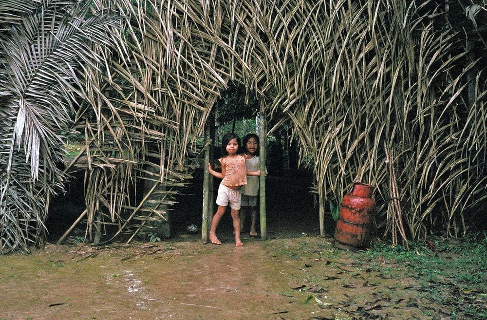 Huaorani children, Ecuador