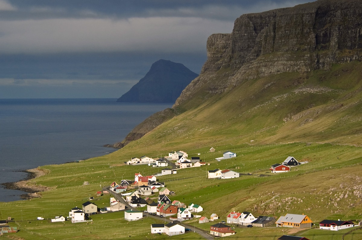 Landscape around Hvalba village, Faroe Islands