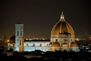 Florence Cathedral in the night, Italy
