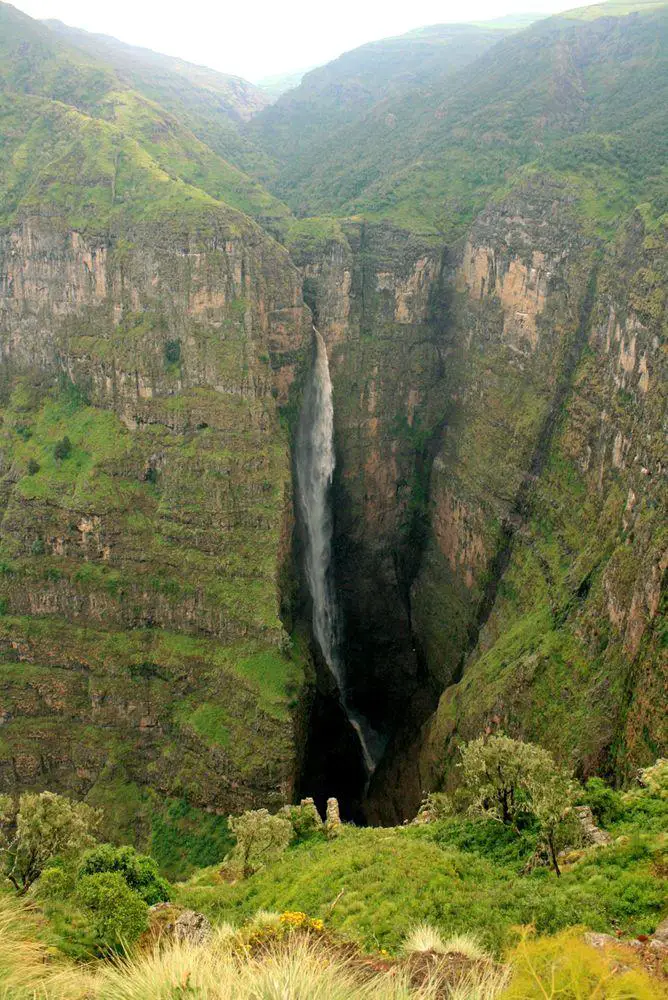 Jinbar Falls in Ethiopia