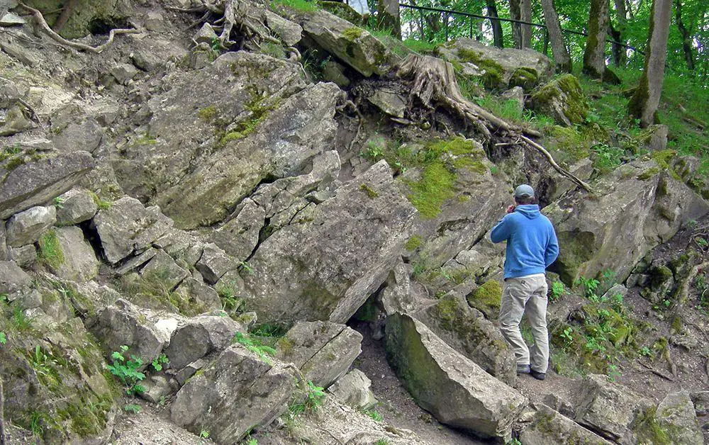 Exposed dolomite in Kaali crater, Estonia