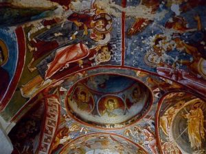 Frescoe on the ceiling of Tokali Kilise church, Turkey