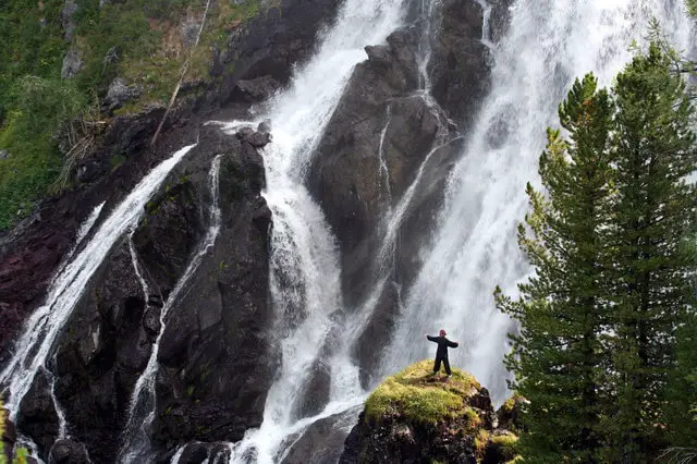 Kokkol Falls in Altai Mountains, Kazakhstan