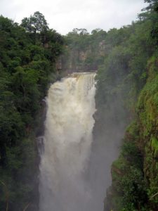 Konkouré Falls in Fouta Djalon, Guinea