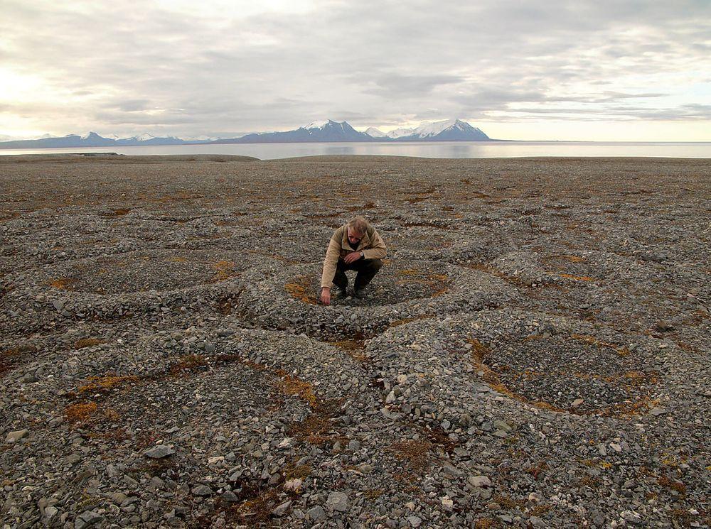 Kvadehuksletta stone ridges, Svalbard