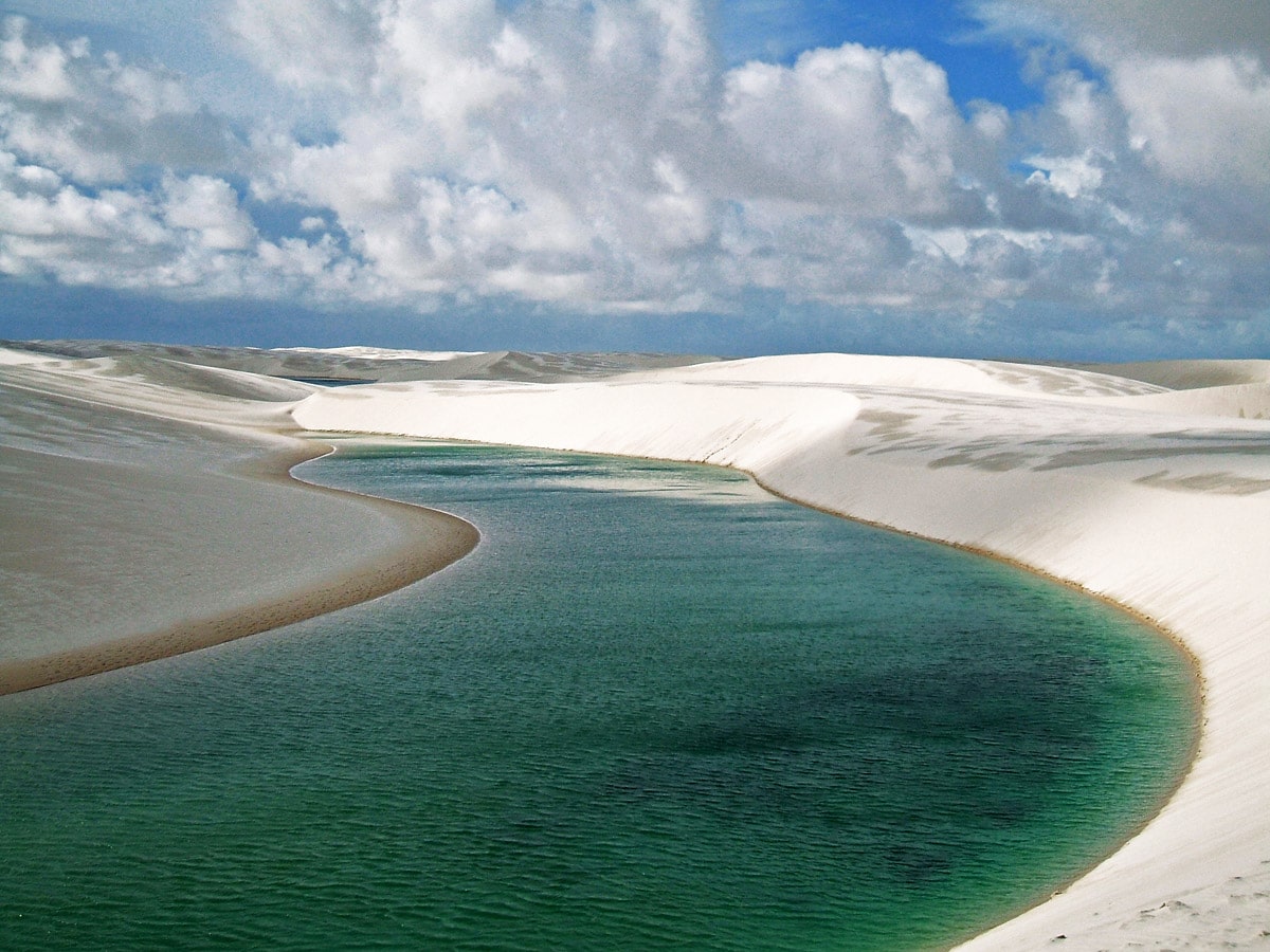 Lençóis Maranhenses with lagoon, Brazil