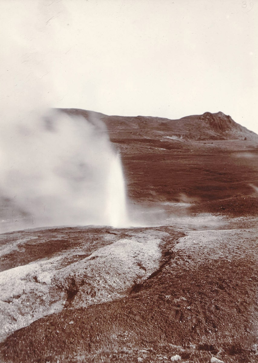 Litli Geysir erupting, sometimes around 1900