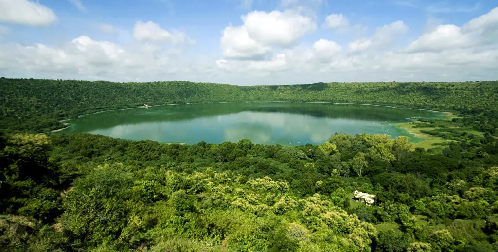 Lonar crater lake, India