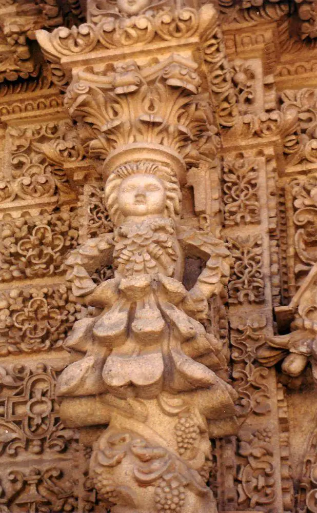 Detail of San Lorenzo de Carangas Church portal, Potosí