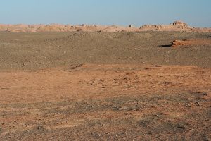 Plain in Lut Desert, Iran. This is not Gandom Beryan but has similarities, including lack of life