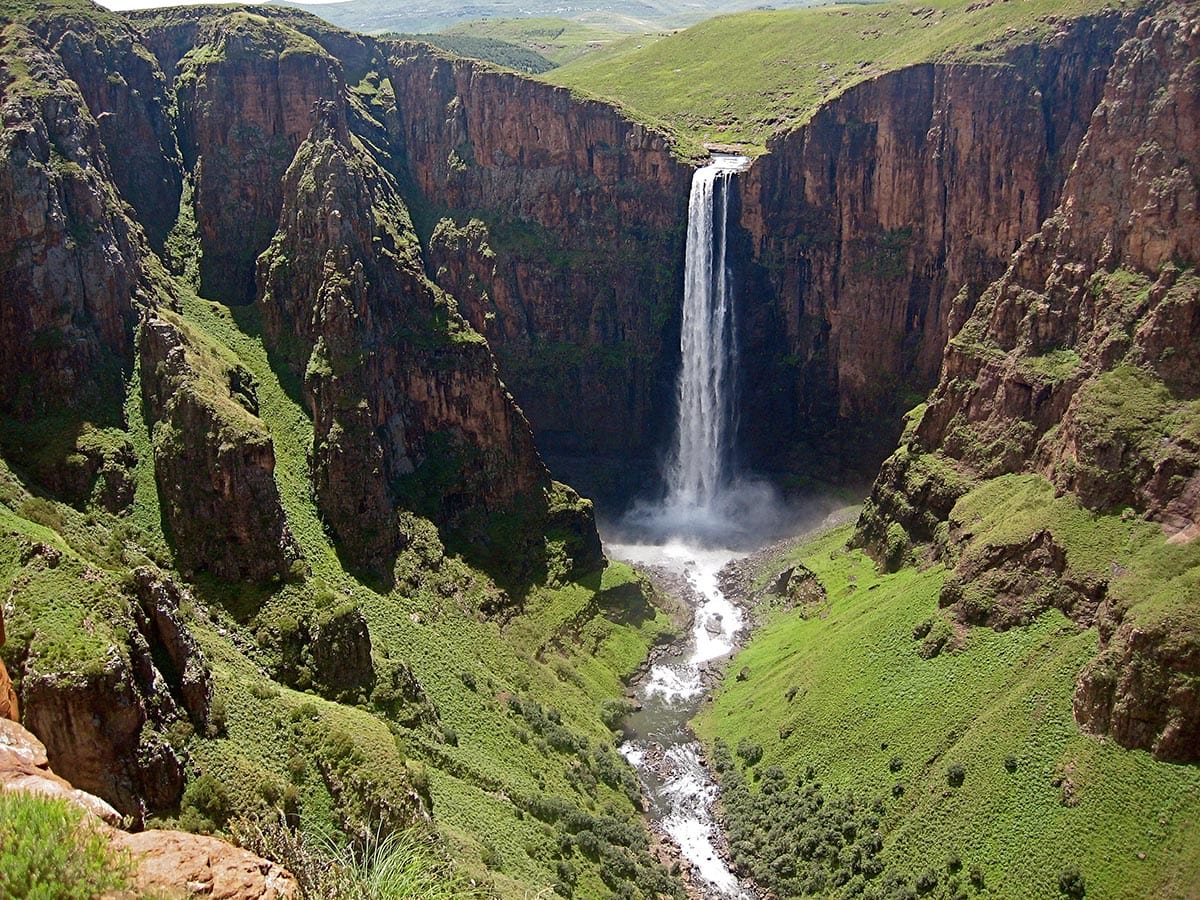 Peces tanque de fondo 90x45cm-Maletsunyane Falls Lesotho África #16546 