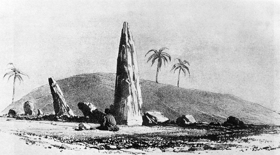 Msoura stone circle (Mezorah Ring) in 1830, Morocco