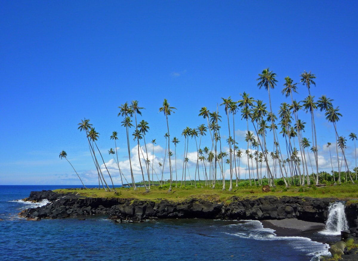 Scenery with a part of Mu Pagoa Falls, Samoa