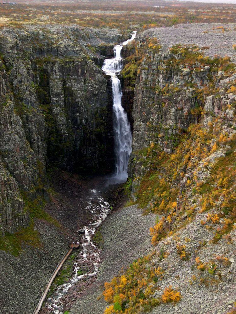 Njupeskär - tallest waterfall in Sweden