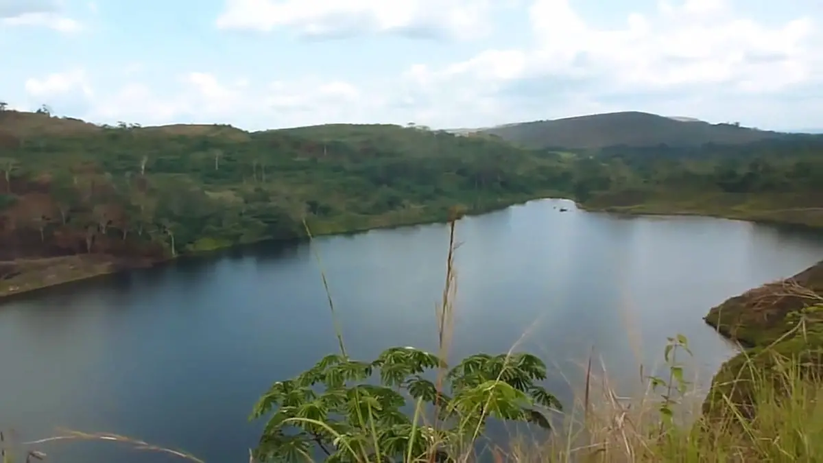 Flooded mine in Mounana, Oklo in Gabon