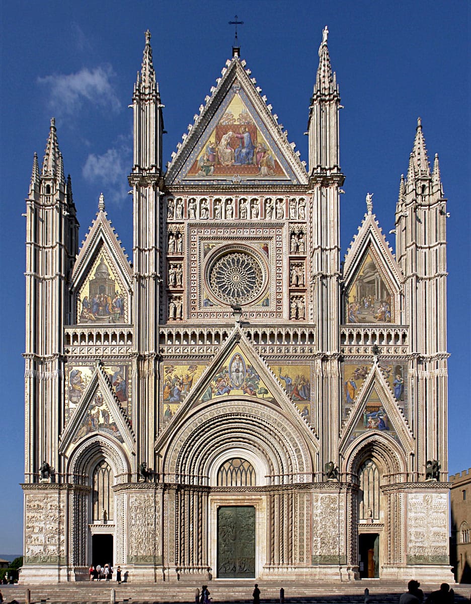 Facade of Orvieto Cathedral, Italy