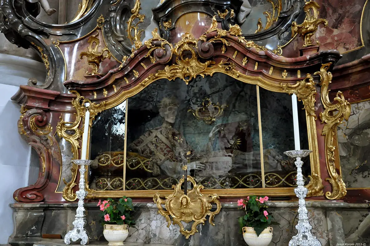 Skeleton in Ottobeuren Basilica, Germany