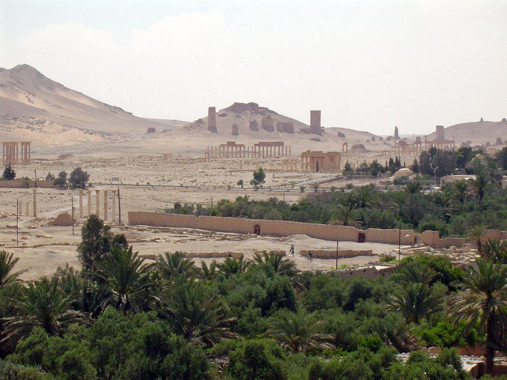 Palmyra, necropolis in the background