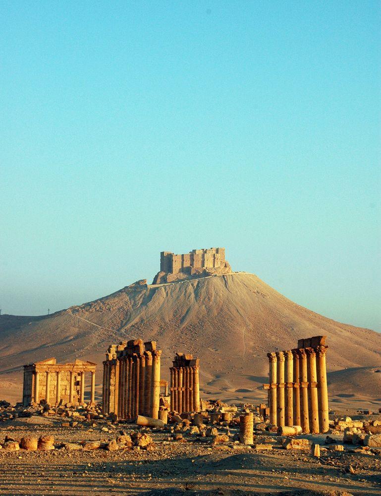 Medieval Palmyra Castle as seen through collonade