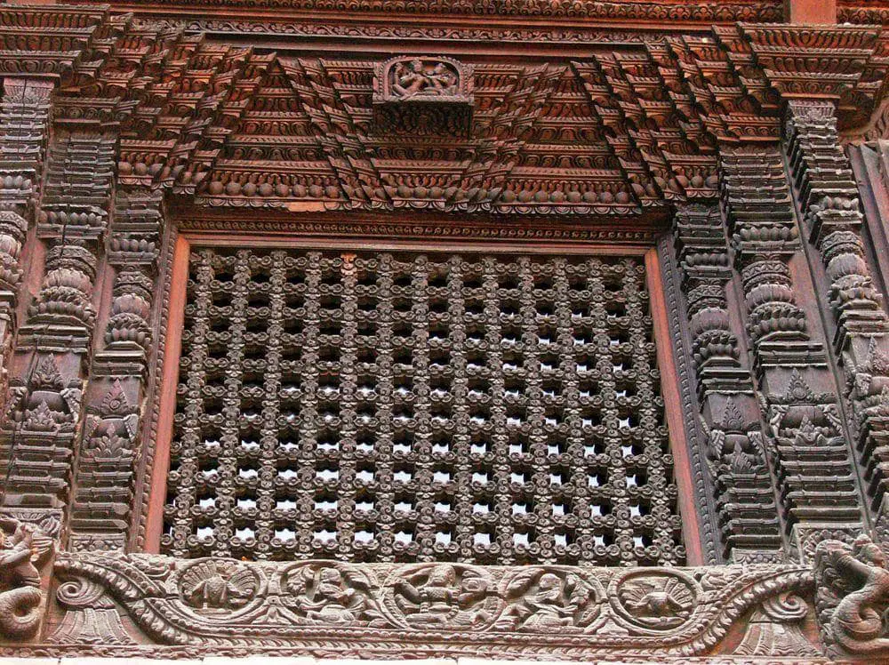 Nawar wood carving in Patan, Nepal