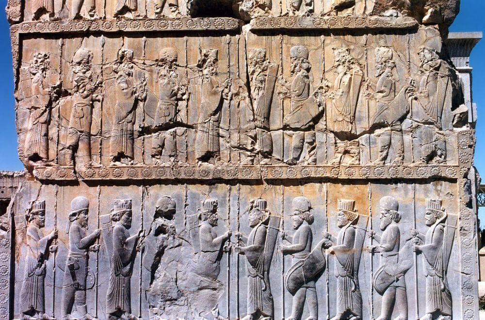 Frieze with Immortals in Apadana, Persepolis