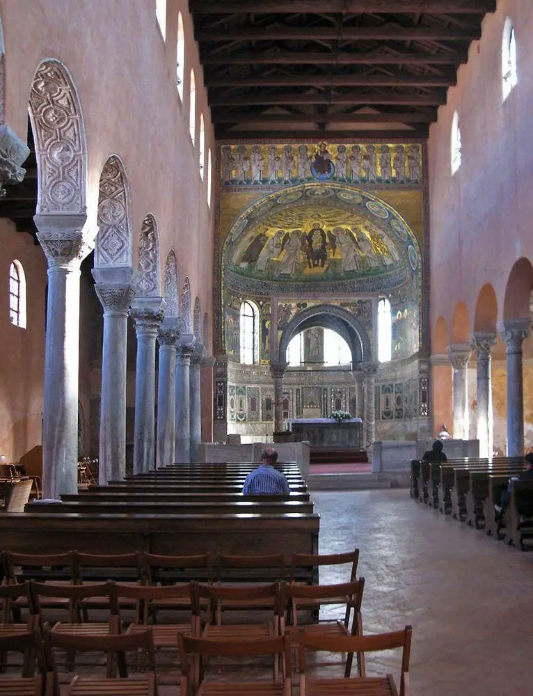 Interior of Poreč Euphrasian Basilica, Croatia