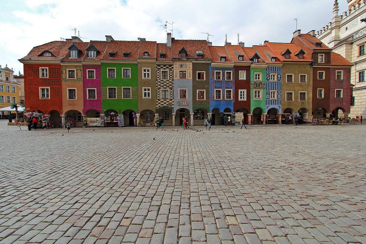 Market square in Poznań Old Town, Poland