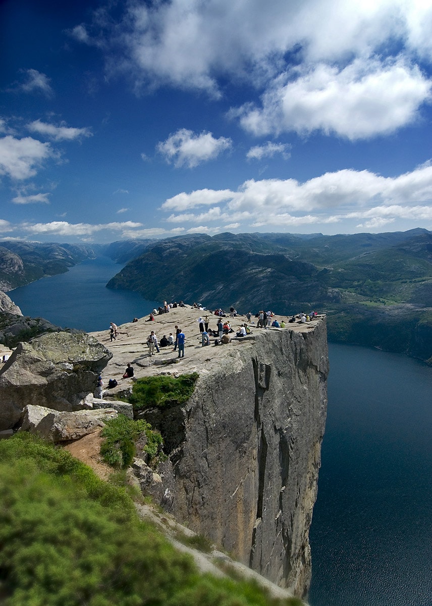 Preikestolen - 604 m tall cliff, Norway