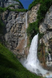 Rinquelle with Seerenbach Falls in the background, Switzerland